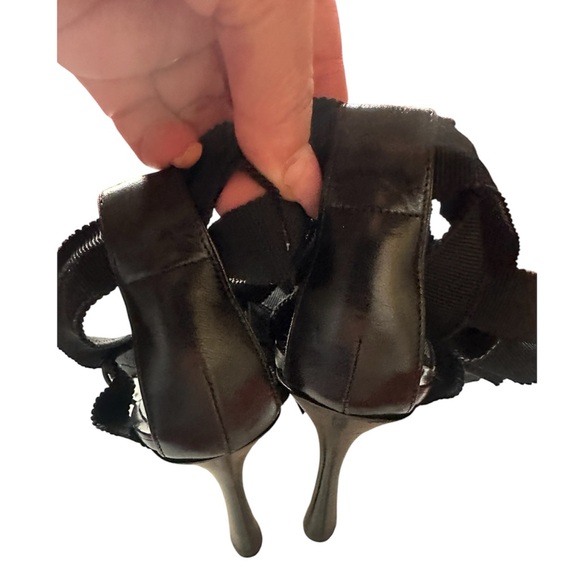 Gucci Tom Ford runway collectible 2002 grosgrain ribbon ankle wrap heels sz 36.5 - Picture 15 of 16